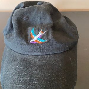 Dad cap multicolored sparrow located in the center